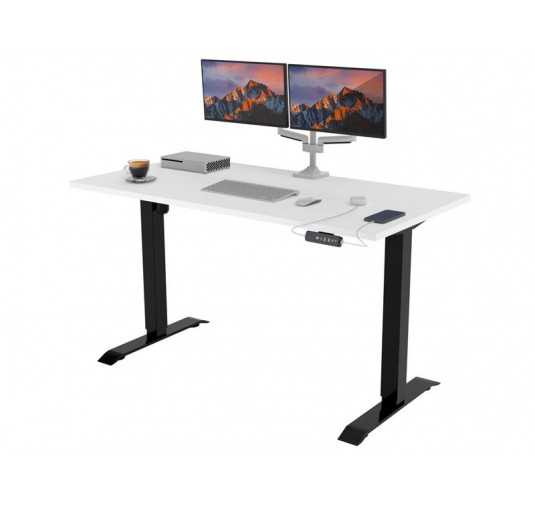 Electric Standing Desk With Height Adjustment White 160x80