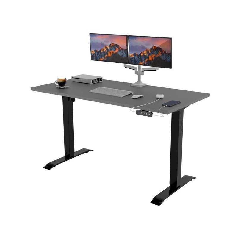 Electric Standing Desk With Height Adjustment Grey 175x80