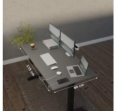 Electric Standing Desk With Height Adjustment Grey 175x80