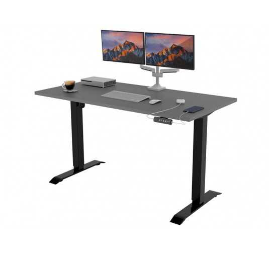 Electric Standing Desk With Height Adjustment Grey 140x80