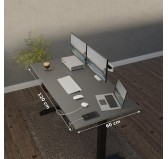 Electric Standing Desk With Height Adjustment Grey 120x60