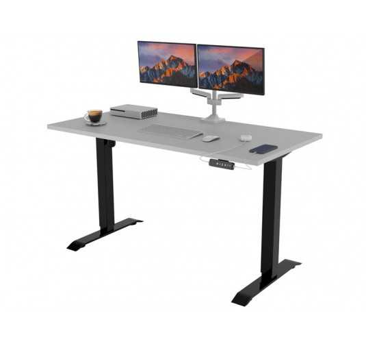 Electric Standing Desk With Height Adjustment Light Grey 140x70
