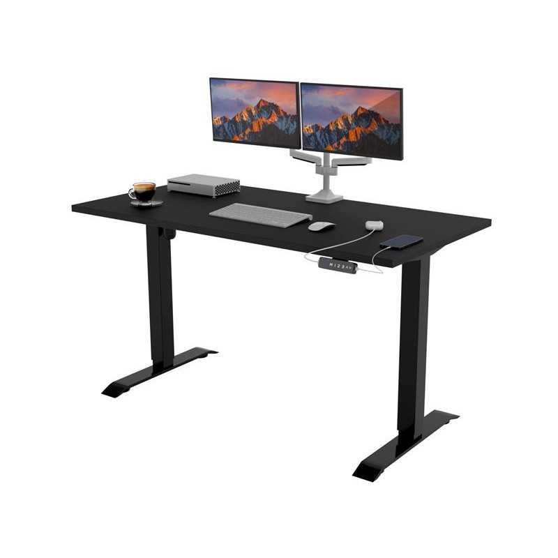 Electric Standing Desk With Height Adjustment Black 160x80