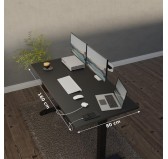 Electric Standing Desk With Height Adjustment Black 160x80