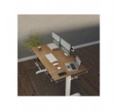 POKAR Desk with white electric frame Craft Oak 120x60