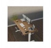 POKAR Desk with white electric frame Craft Oak 120x80