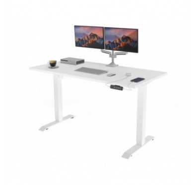 POKAR Desk with white electric frame White 120x60