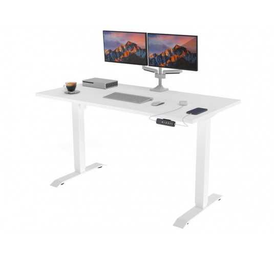 POKAR Desk with white electric frame White 120x60