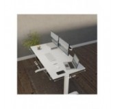 POKAR Desk with white electric frame White 120x60