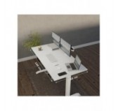 POKAR Desk with white electric frame White 140x60