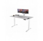 POKAR Desk with white electric frame Light Grey 120x60