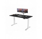 POKAR Desk with white electric frame Black 120x60