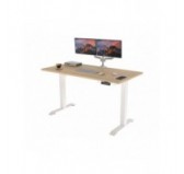 POKAR Desk with white electric frame Sonoma Oak 120x60