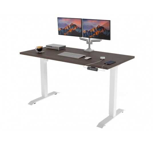 POKAR Desk with white electric frame Davos Oak 120x60