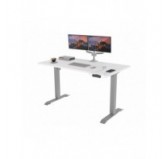 POKAR Desk with silver electric frame White 120x60