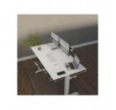 POKAR Desk with silver electric frame White 120x60