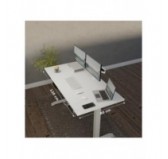 POKAR Desk with silver electric frame White 120x80