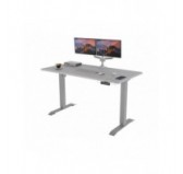 POKAR Desk with silver electric frame Light Grey 120x60