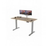 POKAR Desk with silver electric frame Sonoma Oak 120x60