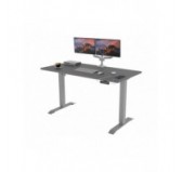 POKAR Desk with silver electric frame Grey 120x60