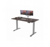 POKAR Desk with silver electric frame Davos Oak 120x60