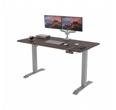 POKAR Desk with silver electric frame Davos Oak 120x80