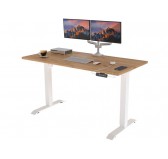 POKAR Desk with white electric frame Craft Oak 120x80