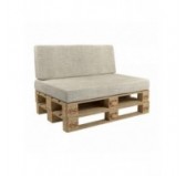 Cushion Cover for Pallet Backrest Cushion, 120x40 cm, Beige