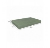 Set of 2 Cushion Covers for Pallet Cushions: 120x80 cm + 120x40 cm, Green