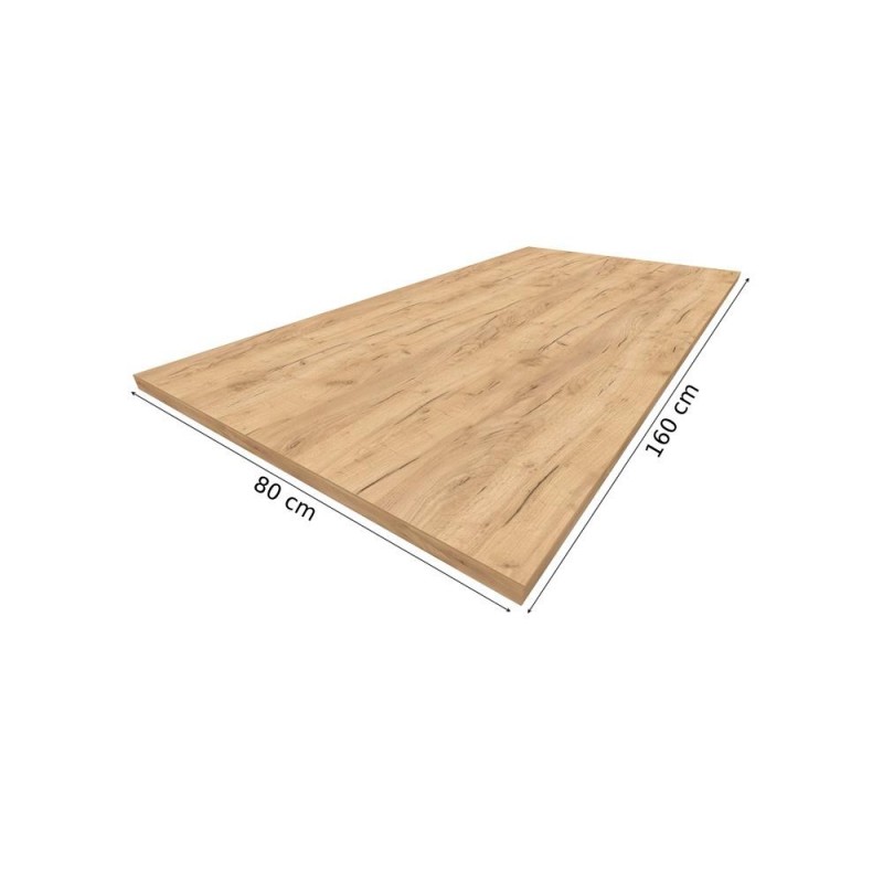 Table Top, Desk 2.5cm Craft Oak 160x80 cm