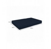 Set of 2 Cushion Covers for Pallet Cushions: 120x80 cm + 120x40 cm, Dark Blue