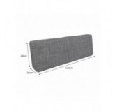 Set of 2 Cushion Covers for Pallet Cushions: 120x80 cm + 120x40 cm, Grey