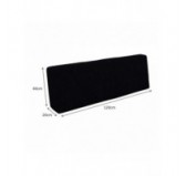 Set of 2 Cushion Covers for Pallet Cushions: 120x80 cm + 120x40 cm, Black