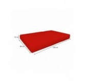 Set of 2 Waterproof Cushion Covers for Pallet Cushions: 120x80 cm + 120x40 cm, Red