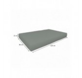 Waterproof Cushion Cover for Pallet Seat Cushion, 120x80 cm, Grey