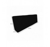 Set of 2 Waterproof Cushion Covers for Pallet Cushions: 120x80 cm + 120x40 cm, Black