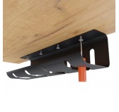 Under Desk Cable Organizer Bracket Black