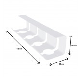 Under Desk Cable Organizer Bracket White