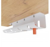 Under Desk Cable Organizer Bracket White