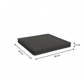 Seat Cushion, Chair Pad, Lounge Cushion, Seat Pad for Rattan Furniture, Garden Furniture Cushion, 40x40x5 cm, Anthracite