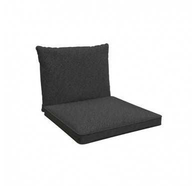 Chair Cushions, Rattan Furniture Cushions, Set of 2: Seat Cushion 40x40x5 cm + Back Cushion 50x40x15 cm, Anthracite