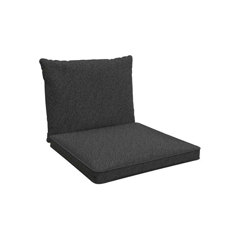 Chair Cushions, Rattan Furniture Cushions, Set of 2: Seat Cushion 40x40x5 cm + Back Cushion 50x40x15 cm, Anthracite