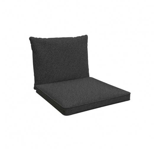 Chair Cushions, Rattan Furniture Cushions, Set of 2: Seat Cushion 40x40x5 cm + Back Cushion 50x40x15 cm, Anthracite