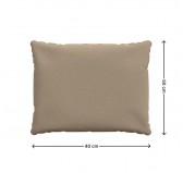 Chair Cushions, Rattan Furniture Cushions, Set of 2: Seat Cushion 40x40x5 cm + Back Cushion 50x40x15 cm, Beige