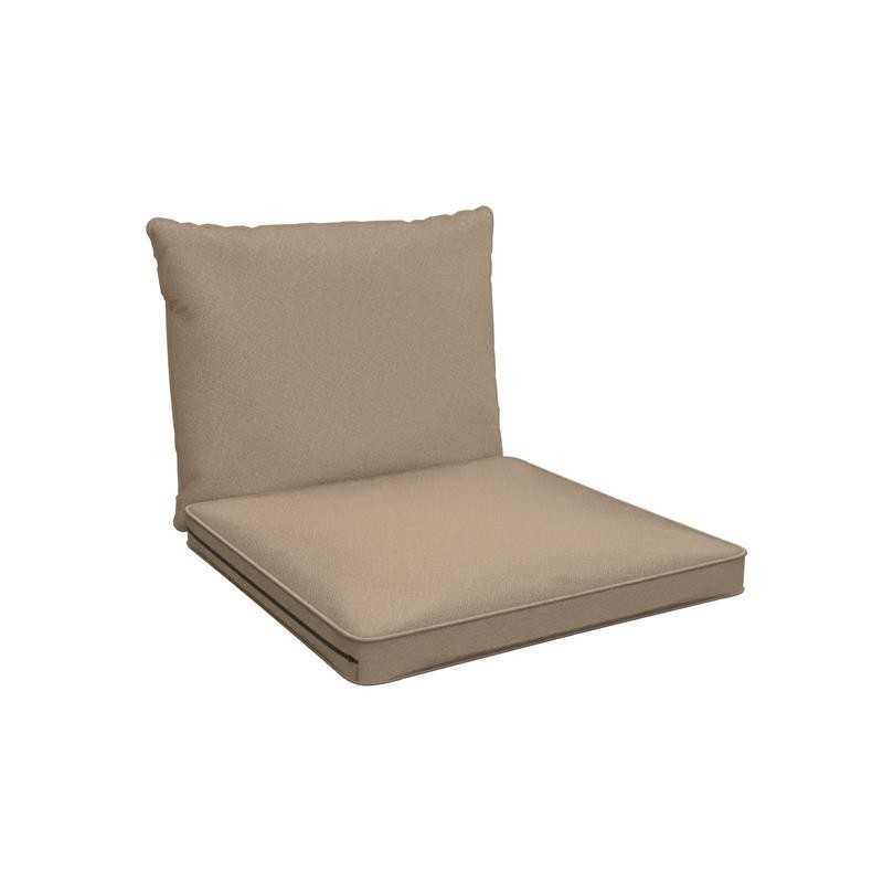 Chair Cushions, Rattan Furniture Cushions, Set of 2: Seat Cushion 70x70x5 cm + Back Cushion 70x40x15 cm, Beige