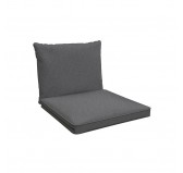 Chair Cushions, Rattan Furniture Cushions, Set of 2: Seat Cushion 40x40x5 cm + Back Cushion 50x40x15 cm, Grey