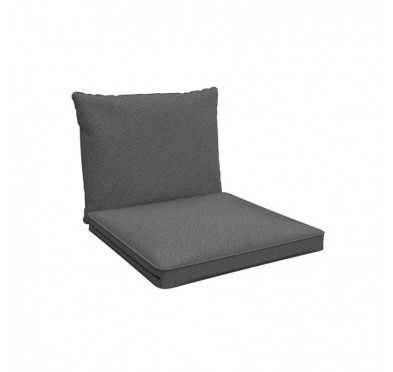 Chair Cushions, Rattan Furniture Cushions, Set of 2: Seat Cushion 50x50x5 cm + Back Cushion 50x40x15 cm, Grey