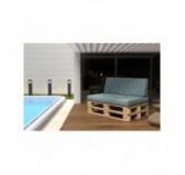 Set of 2 Garden Cushions 120x80 + 120x40 Blue