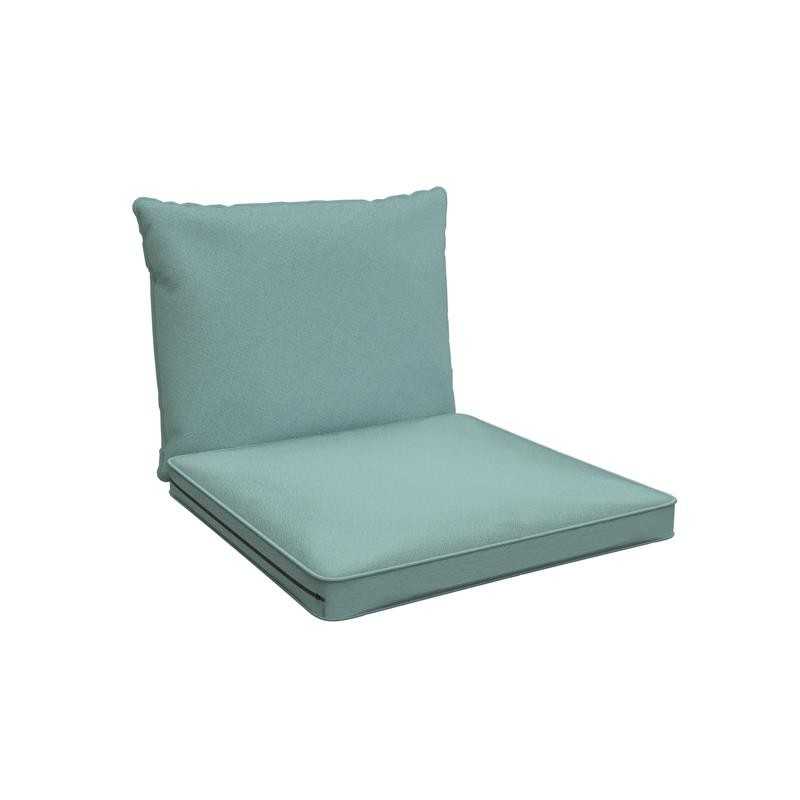 Chair Cushions, Rattan Furniture Cushions, Set of 2: Seat Cushion 40x40x5 cm + Back Cushion 50x40x15 cm, Blue