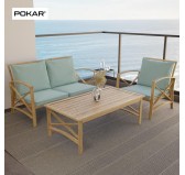 Chair Cushions, Rattan Furniture Cushions, Set of 2: Seat Cushion 40x40x5 cm + Back Cushion 50x40x15 cm, Blue